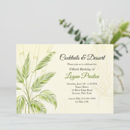 Einladung von Bambus (Stehend Vorderseite)