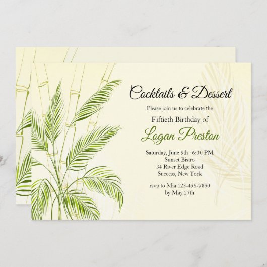 Einladung von Bambus (Vorne/Hinten)