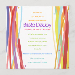 Einladung von Bar Mitzvah