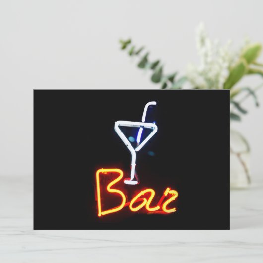 Einladung von Bar Sign (Stehend Vorderseite)