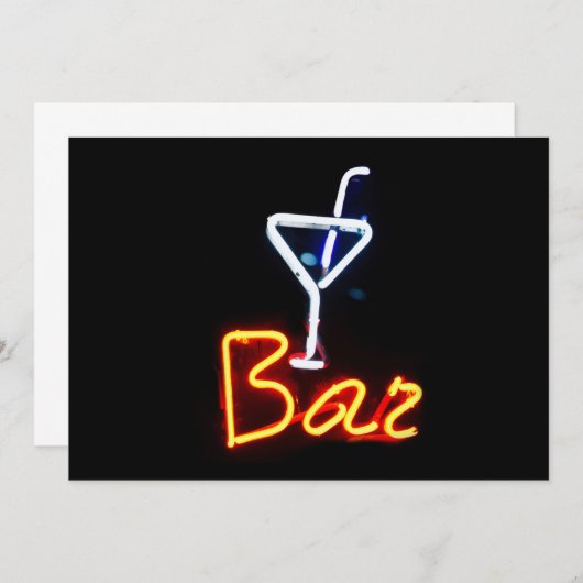 Einladung von Bar Sign (Vorne/Hinten)