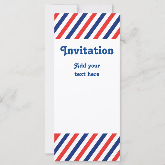 Einladung von Barberstreifen (Vorderseite)