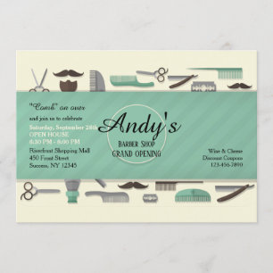 Einladung von Barberwerkzeugen