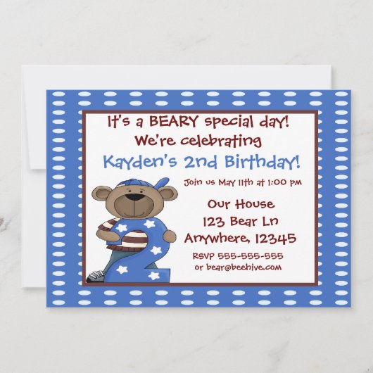 Einladung von Bärenjungen (Vorderseite)