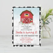 Einladung von Barn Birthday (Stehend Vorderseite)