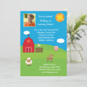 Einladung von Barnyard Birthday Party (Stehend Vorderseite)