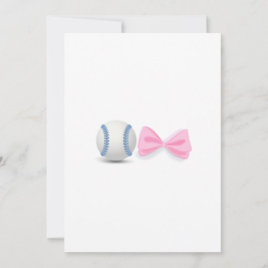 Einladung von Baseball oder Bows (Rückseite)