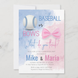 Einladung von Baseball oder Bows