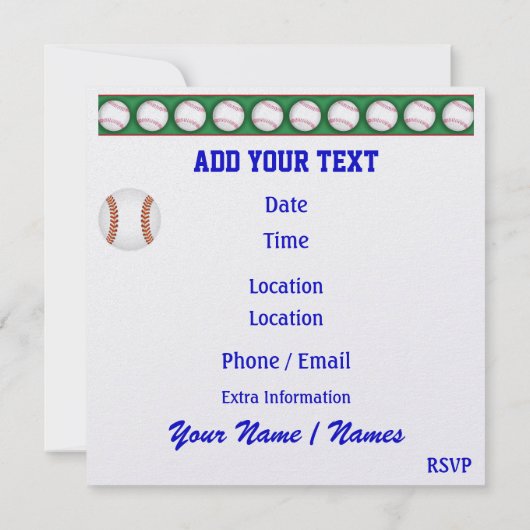 Einladung von Baseball - SRF (Rückseite)