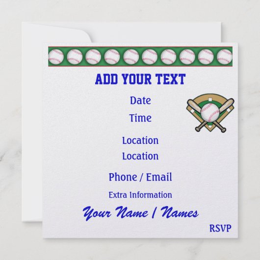 Einladung von Baseball - SRF (Rückseite)