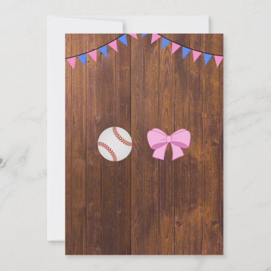 Einladung von Baseballs oder Bows (Rückseite)