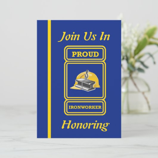 Einladung von Bauarbeitern zur Einstellung (Stehend Vorderseite)