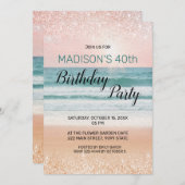 Einladung von Beach Birthday (Vorne/Hinten)
