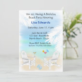 Einladung von Beach Birthday (Stehend Vorderseite)