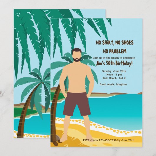 Einladung von Beach Buddy (Vorne/Hinten)