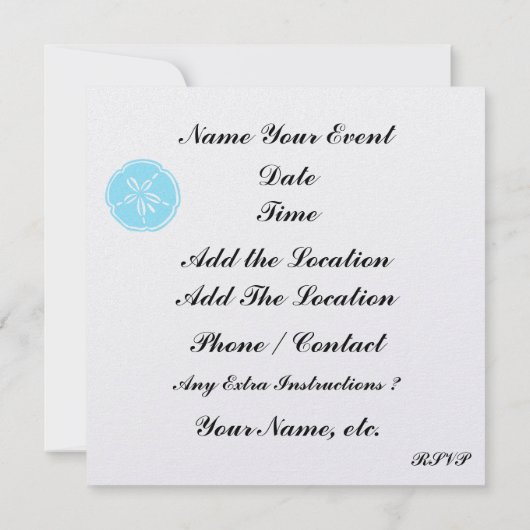 Einladung von Beach Seashell - SRF (Rückseite)