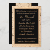 Einladung von Beige Marble (Vorne/Hinten)