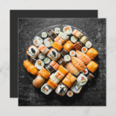 Einladung von benutzerdefinierten Text Sushi Platt (Vorne/Hinten)