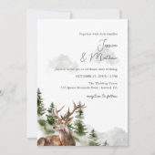 Einladung von Bergwald Hirsch (Vorderseite)