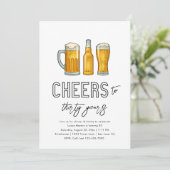 Einladung von Bier zum Geburtstag | Getränke zum G (Stehend Vorderseite)