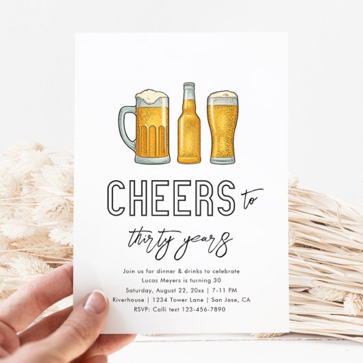 Einladung von Bier zum Geburtstag | Getränke zum G