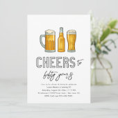 Einladung von Bier zum Geburtstag | Getränke zum G (Stehend Vorderseite)