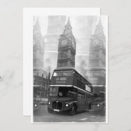 Einladung von Big Ben & London Red Bus (Vorne/Hinten)