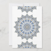 Einladung von Black and Gold Mandala (Rückseite)