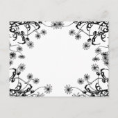 Einladung von Black auf den weißen Blume (Rückseite)