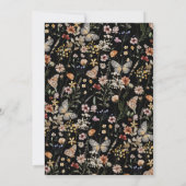 Einladung von Black Boho zur Hochzeit (Rückseite)