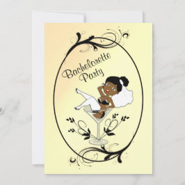 Einladung von Black Bride Junggeselinnen-Abschied