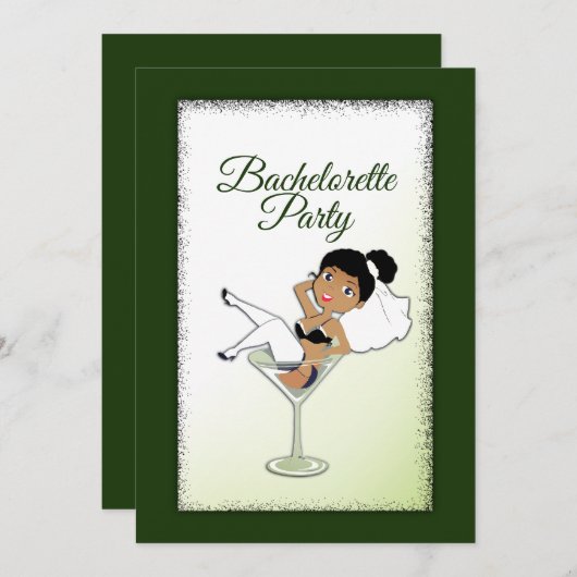 Einladung von Black Bride Junggeselinnen-Abschied (Vorne/Hinten)