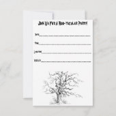 Einladung von Black Cat Halloween-Party (Rückseite)