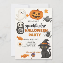 Einladung von Black Cat Halloween-Party