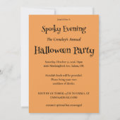 Einladung von Black Cat Halloween-Party (Rückseite)