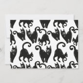 Einladung von Black Cat Red Halloween-Party (Rückseite)