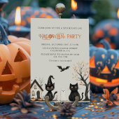 Einladung von Black Cats Halloween-Party