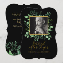 Einladung von Black Gold-Blätter zur Foto-Rückgabe