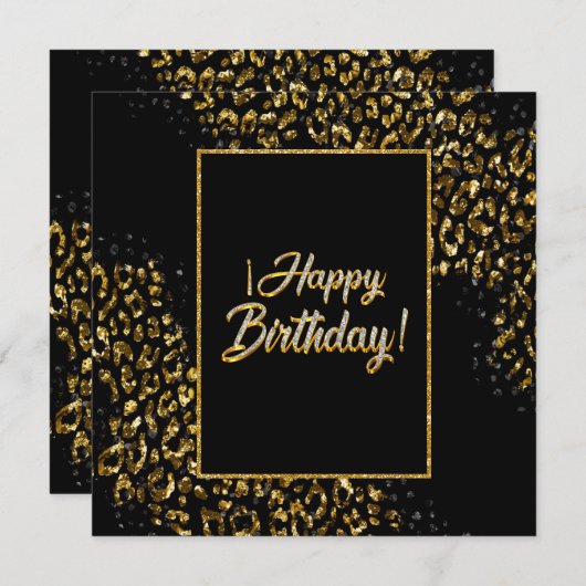 Einladung von Black Gold & Jewel Leopard (Vorne/Hinten)