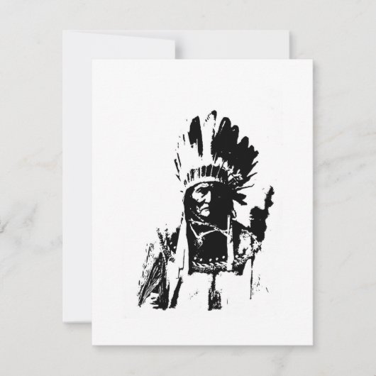 Einladung von Black & White Geronimo (Vorderseite)