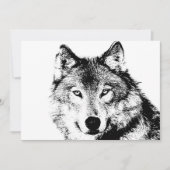 Einladung von Black & White Wolf (Vorderseite)