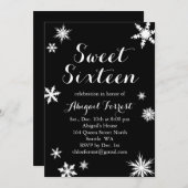 Einladung von Black Winter 16 . Geburtstag (Vorne/Hinten)