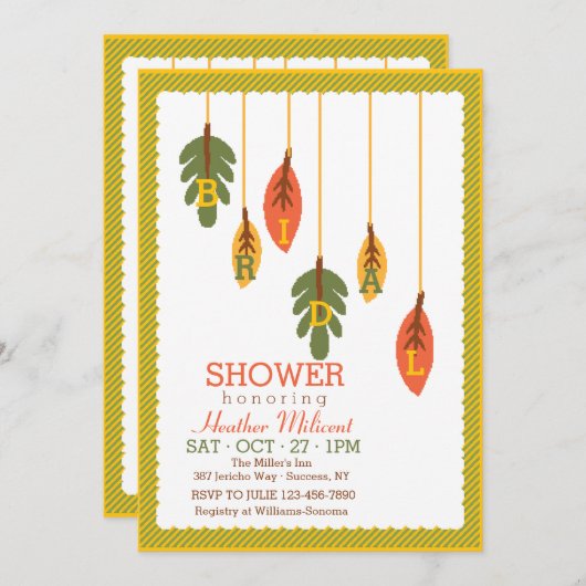 Einladung von Blätter (Vorne/Hinten)