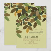 Einladung von Blätter (Vorne/Hinten)