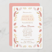 Einladung von Blätter und Berries (Vorne/Hinten)