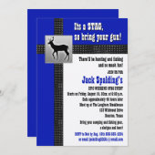 Einladung von Blau, Schwarz und Weiß (Vorne/Hinten)