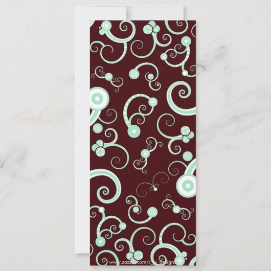 Einladung von blau und braun (Rückseite)