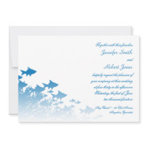 Einladung von Blauen Fischen und Korallen