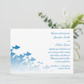 Einladung von Blauen Fischen und Korallen (Stehend Vorderseite)