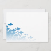 Einladung von Blauen Fischen und Korallen (Rückseite)